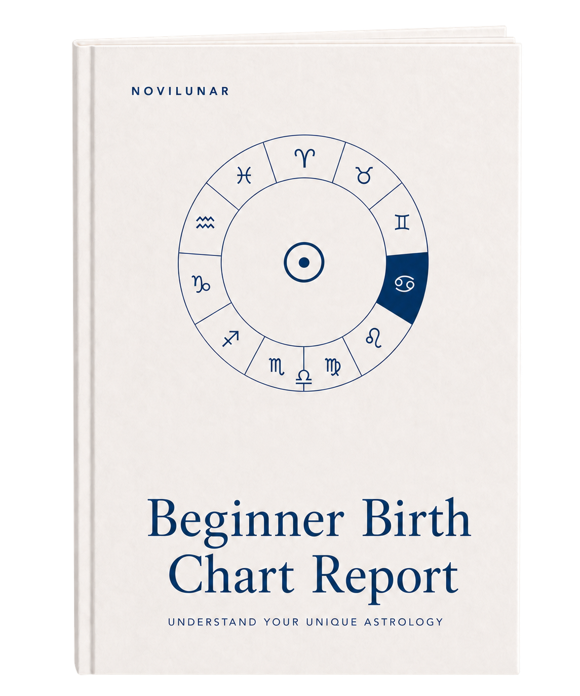 Novilunar Astrology Beginner Report book titled Beginner Birth Chart Report